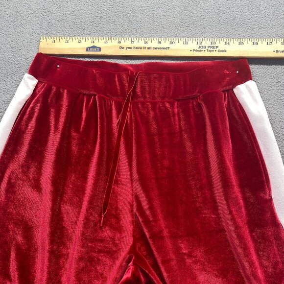 Y2K Velvet Red Size XXL Pants ,Womens Pants,Drawstring,Pockets - Picture 4 of 9